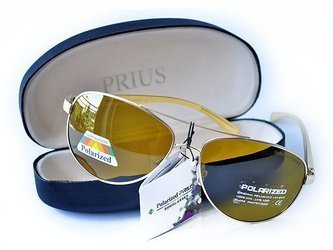 OKULARY MĘSKIE POLARYZACYJNE PRIUS PILOTKI FLEKS AVIATOR