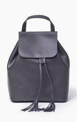 Vera Pelle Włoska Torebka Skóra Plecak Szary 862