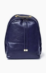 Vera Pelle Włoska Torebka Skóra Plecak Granat 744