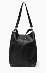 Vera Pelle Włoska Torebka Skóra Shopper Czarny 770