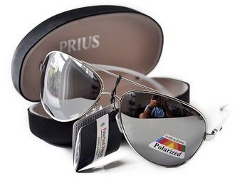 OKULARY MĘSKIE POLARYZACYJNE PRIUS PILOTKI FLEKS AVIATOR