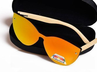 Okulary Drewniane Polaryzacyjne Przeciwsłoneczne Kocie Oczy Lustrzanki