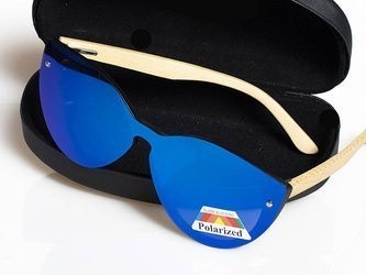 Okulary Drewniane Polaryzacyjne Przeciwsłoneczne Kocie Oczy Lustrzanki