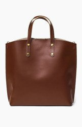Vera Pelle Włoska Torebka Skóra Shopper Brąz 840