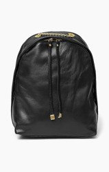 Vera Pelle Włoska Torebka Skóra Plecak Czarny 744