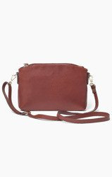 Vera Pelle Włoska Torebka Skóra Vezze Brązowy 802