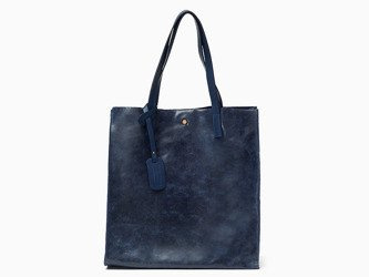 Vera Pelle Włoska Torebka Worek Skóra Granat t15