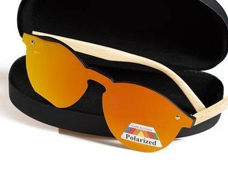 Okulary Drewniane Polaryzacyjne Przeciwsłoneczne Nerdy Lustrzanki