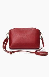 Vera Pelle Włoska Torebka Skóra Vezze Red 802