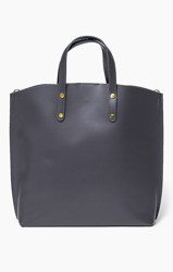 Vera Pelle Włoska Torebka Skóra Shopper Szary 840