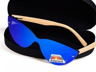 Okulary Damskie Drewniane Polaryzacyjne Przeciwsłoneczne Nerdy Lustrzanki