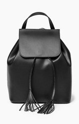 Vera Pelle Włoska Torebka Skóra Plecak Czarny 862