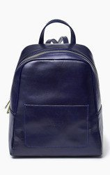 Vera Pelle Włoska Torebka Skóra Plecak Granat 777